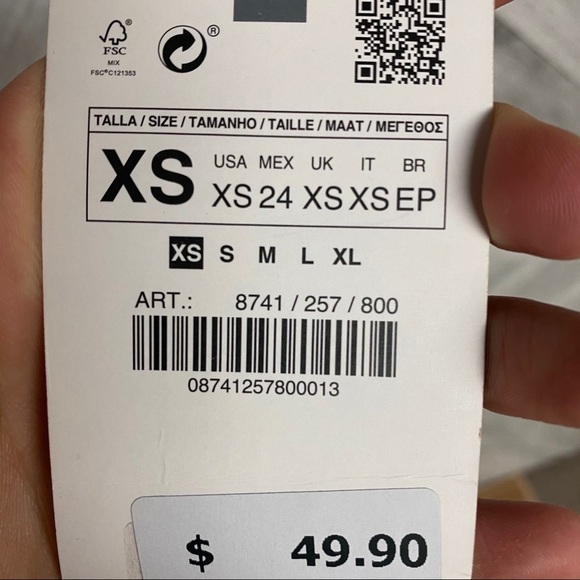 Zara | Ruffled Swiss Dotted Midi Mesh Skirt XS NWT - Picture 10 of 10